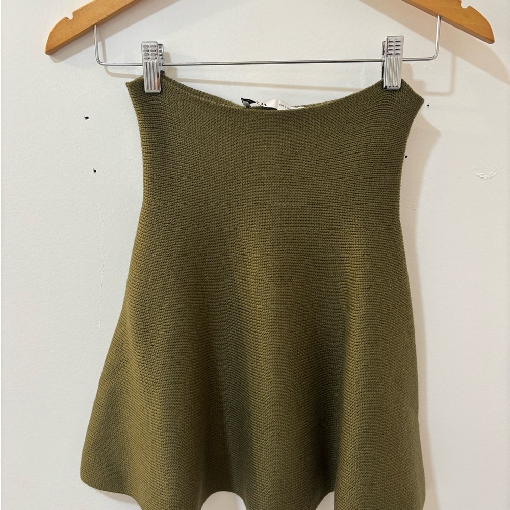 Olive Green Knit Skirt